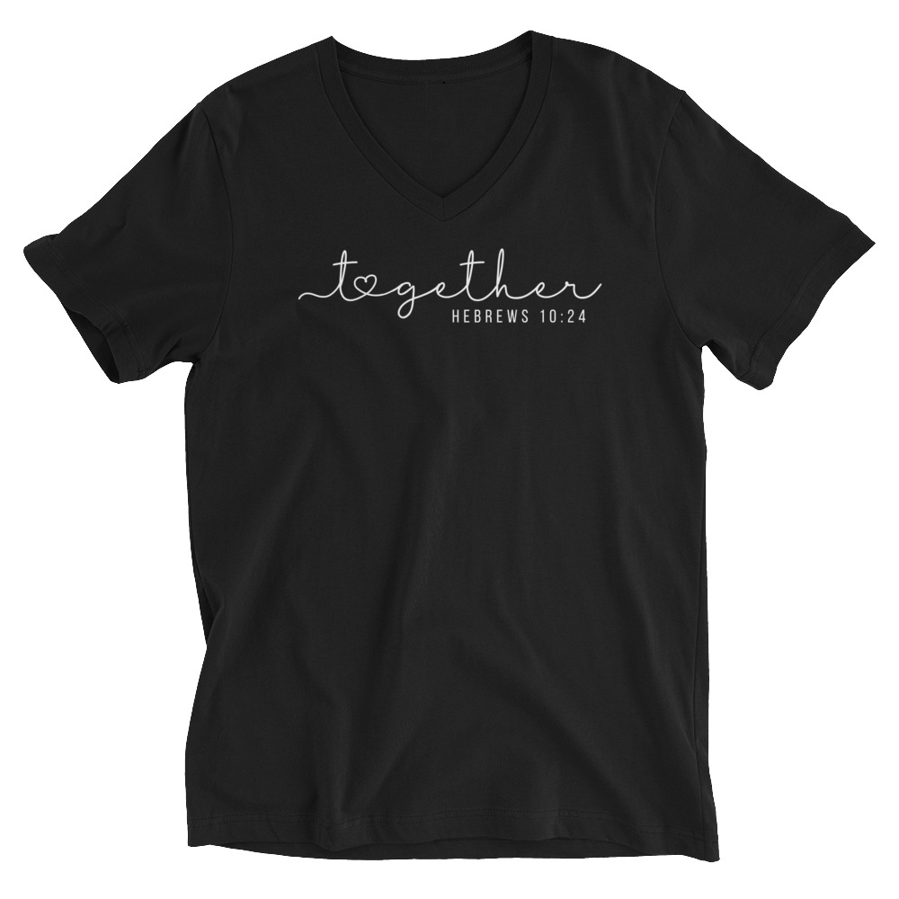 Womens Short Sleeve V-Neck "Together" T-Shirt